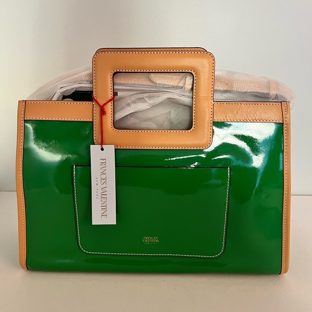 Frances Valentine Shopper in Grass Patent Leather - Picture 1 of 10